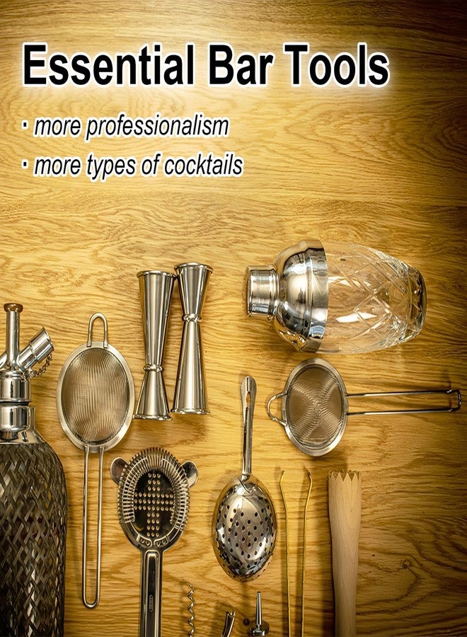 Almagic 3-IN-1 Cocktail Strainer Set, Includes Julep, Hawthorne, Fine Mesh Strainer, Food Grade 304 Stainless Steel, Complete Set Covering All Cocktail Straining Techniques, Essential Home Bar Tools - Image 4